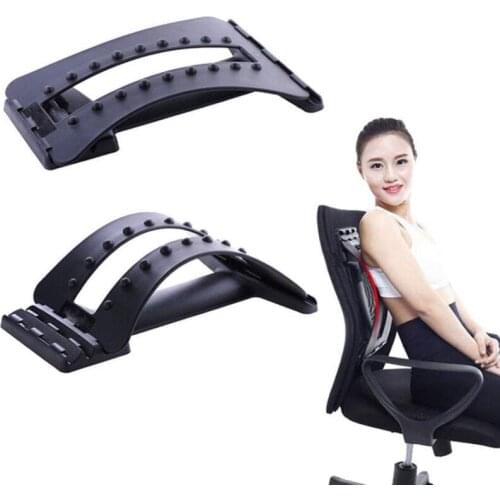 Back Massager Stretcher Fitness Lumbar Support Waist Spine Pain Relief