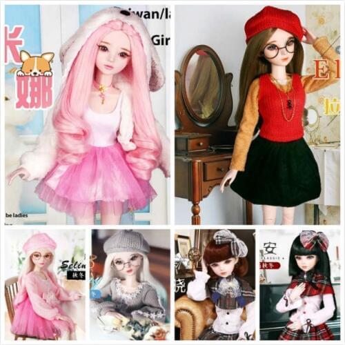 Fashion Style 1/3 BJD Doll 56cm adult sex female Plastic joint moveable doll includes the doll clothes and shoes