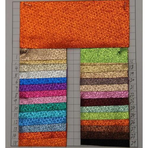 Wholesale synthetic PU metallic crack turtle artificial leather fabric material for Bags gloves shoes belts clothing furniture