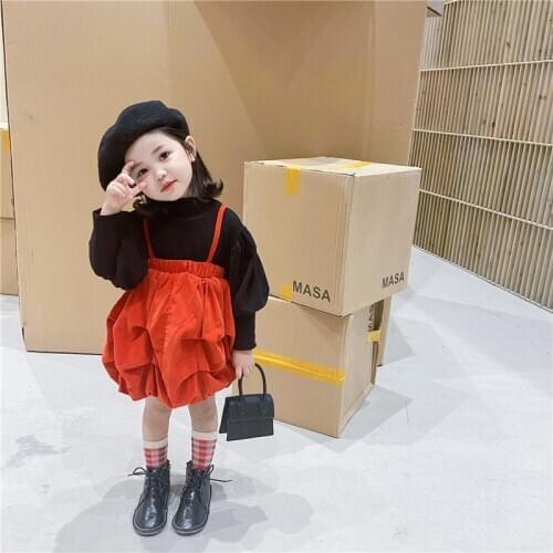 Fall Winter New Arrival Toddler Girls Halloween Dress Children Overalls For Girls Pumpkin Dress Costume