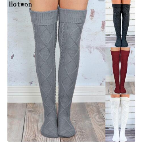 Autumn winter socks women stockings Warm Fashion Thigh High Over the Knee Socks Long Absorbent Breathable Socks
