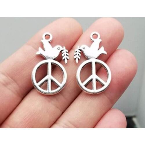 20pcs/lot--28x16mm, Antique silver plated Peace Dove charms,DIY supplies,Jewelry accessories