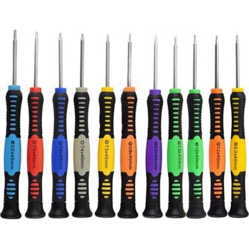 11 in 1 Precision Screwdriver T3 T4 T5 T6 P2 P5 0.8 1.2 Pentalobe Y 2.0 1.2 1.5 2.0 Phillips Flatted for Macbook Air / Pro Phone
