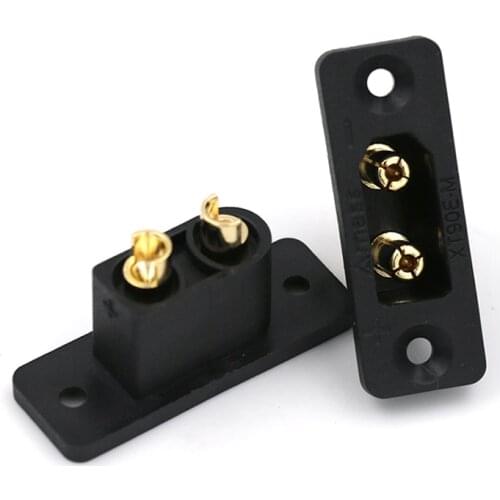 AMASS Black XT90E-M Battery Connection Plug Gold-Plated Male Connector DIY Connecting Parts for XT90 RC Aircraft Drone FPV