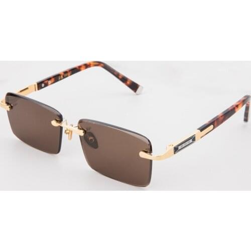 Rimless Glass Sunglasses Man Woman Vintage Natural Crystal Stone Sun Glasses Acetate Glasses Frame Retro Top quality UV400