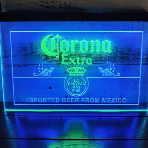 SS068 Corona Mexico Beer Bar Pub Club Dual Color LED Neon Sign