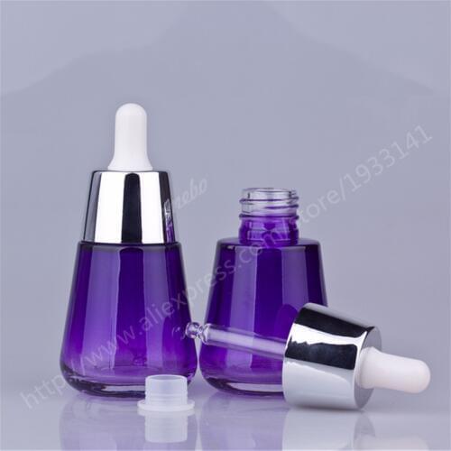 1pcs 30ML Glass Bottle Essence Bottle, Dropper Cover Cosmetic Bottles, Glass Container For Essential Oil Use