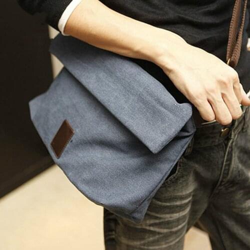 Xiao.p Casual Messenger Bags Mens Fashion Travel Single Shoulder Bags Canvas Student High Capacity Simple Crossbody Bag Handbag