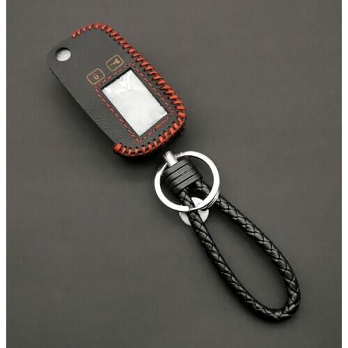 TW-9010 Russian Latest Leather Key Case Cover for Tomahawk TW9010 TW9020 TW9030 LCD Two Way Car Alarm