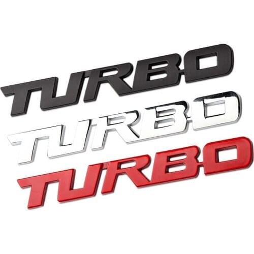 1 Pcs Universal Cool 3D Metal Letter Turbo Car Motorcycle Emblem Badge Car Stickers Decal Decor Car Body Rear Tailgate