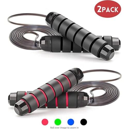 2Pcs 2.8m Steel Wire Bearing Jump Rope Weight Loss Training Body Building Sports Physical Unisex Exercise Fitness Equipment