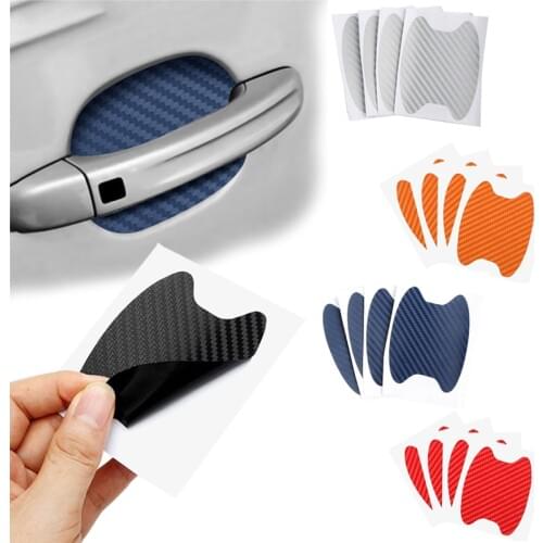 4Pcs Car Door Sticker Scratches Resistant Cover Auto Handle Protection Film Exterior Accessory Car Decor Car Stickers