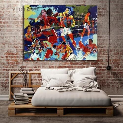 Muhammad Ali Apollo Boxing Poster Abstract Oil Print Canvas Painting Wall Art Picture for Living Room Home Decoration
