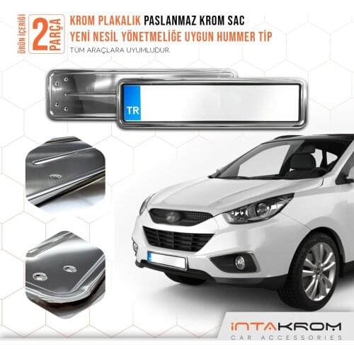 For Hyundai ix35 Chrome Plates Of Hummer type 2 PCs Chrome Styling Accessories Car Outdoor Track Modified Designed Stainless steel