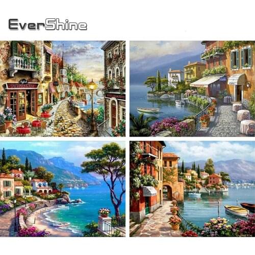 Evershine Full Square Diamond Painting Cross Stitch 5D DIY Embroidery Scenery Needlework Rhinestone Mosaic Home Decoration