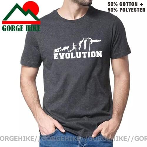 GorgeHike Evolution Calisthenics T Shirt Cotton Short Sleeve Streetwear Mens Fashion Sporting Fitness T-shirt funny men t-shirt