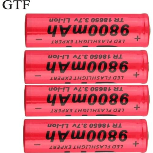 GTF 18650 battery 3.7V 9800mAh Rechargeable Li-ion Battery for LED Torch Flashlight accumulator battery