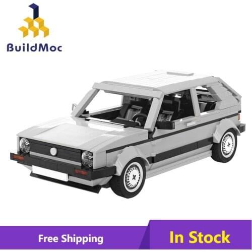 MOC Racing Car Blocks Golf MK1 City Speed Racing Car Famous Car Grey Sonic High-Tech brick Toys for children Super Car Model