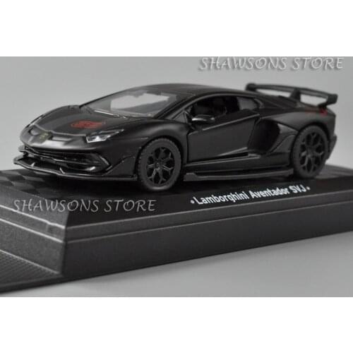 1:43 Scale Diecast Metal Model Toys Aventador SVJ Super Fast Car Pull Back Miniature Replica Collections