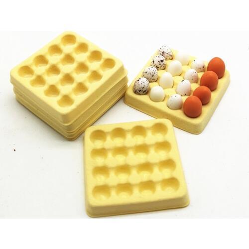 5pc Flocking Egg Tray Mini Box Food Miniatura Ornament Craft Decor Miniature Dollhouse Home Decoration DIY Accessories