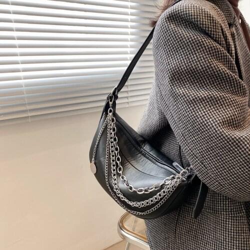 Fashion Chains Hobos Women Shoulder Bags Designer Handbags Luxury Pu Leather Crossbody Bag Casual Lady Small Tote Purses 2021