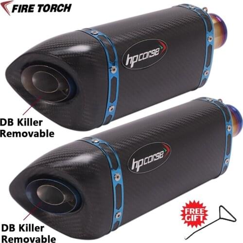 Motorcycle modified 51MM universal carbon fiber exhaust pipe GSX-S750 Z250 NINJA400 CB150 Y15Z CB400 Ninjia 300 TMAX 530 PCX150