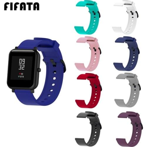FIFATA Soft Silicone Smart Watch Wristband For Huami Amazfit Bip/GTS/Polar Ignite/Garmin Vivoactive 3 Watch 20MM Replacment Band