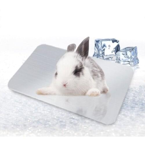 Rabbit Cooling Mat Pet Hamster Aluminum Cool Ice Pad Cage Sleeping Bed for Bunny