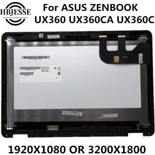 Original 13.3'' LCD Screen For Asus Zenbook UX360C UX360CA Touch Digitizer Assembly FHD 1920*1080 OR 3200X1800 LCD with frame
