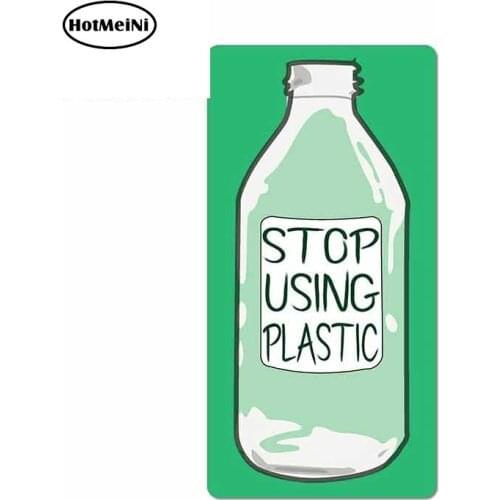 HotMeiNi 13cm x 6.7cm for Plastic Bottle Climate Change Recycle Personality Car Stickers Car Accessories Motorcycle Decal