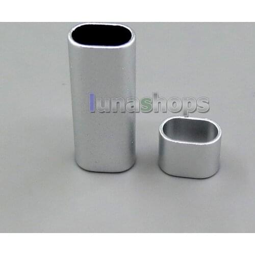 LN006155 Full Metal Headphone Audio Y Splitter Adapter For Pure Silver Flat DIY Custom Cable Dia:6.8mm/4mm