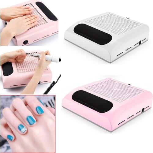 80W Nail Dust Suction Dust Collector Fan Vacuum Cleaner Manicure Machine Tools Strong Power Nail Fan Art Manicure Salon Tools
