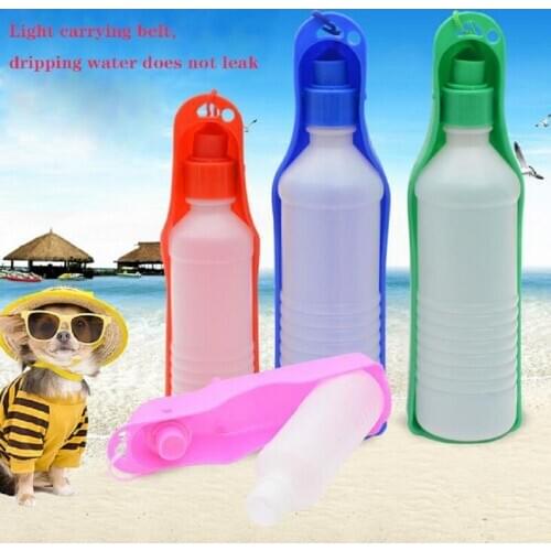 2019 Hot Selling New 250/500ml Foldable Pet Dog Cat Water Drinking Bottle Dispenser Travel Feeding Bowl