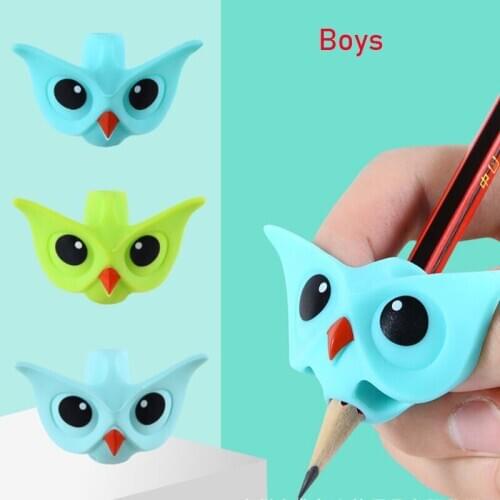 3 Pieces/Box New Orthotics Elementary School Students Grab Pen Writing Help Guide Pen Holder Posture Correction Gift Stationery