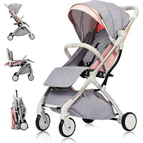 RUXGU Baby Stroller Strong Shock Absorption Stroller High Landscape Baby Pushchair Lightweight Foldable Newborn Travel Pram