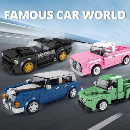SEMBO City Blocks Famous Car Model Building Bricks Cool Vehicle Educational Kids Toys for Children Juguetes Boy Birthday Gift