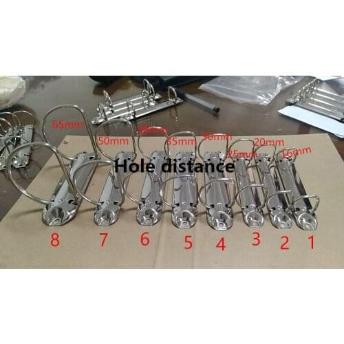 2 holes spiral stainless steel A7 adn B6 file c02 ring iron D Metal Clip Bookmark