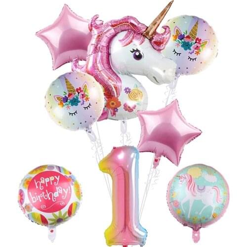 Unicorn party wedding decoration supplies balloon unicorn birthday decoration number balloon kid toy birthday party baby shower