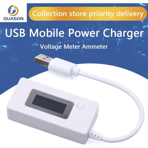 LCD USB Detector Voltmeter Ammeter Mobile Power Charger Capacity Tester Meter Voltage Current Charging Monitor 3V-7V DC 3-7V