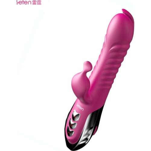 Leten heatable Rabbit vibrator tongue Electromagnetic Pulse thrusting Sex Wand, Adult Massager Sex Toys for Women Masturbation