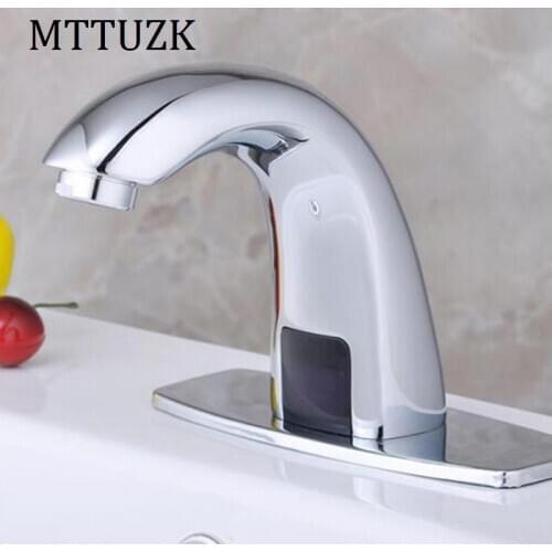 Vidric Brass Bathroom Automatic Touch Free Sensor Faucets Water Saving Basin Sensor Tap Hot and Cold Mixer DC6V&AC220V Torneira