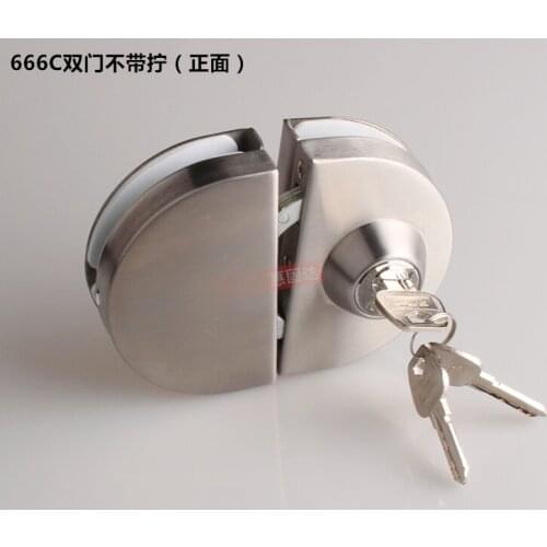 Luxury glass door lock,stainless steel glass door lock,shower glass door lock(DFGL-666C)