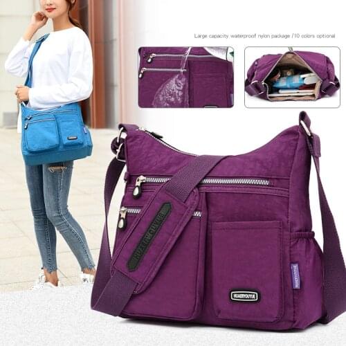 2021 Messenger Bags for Women Waterproof Nylon Female Shoulder High Quality Large Capacity Crossbody Handbag