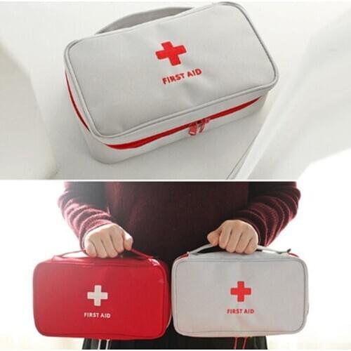 1Pc Nylon Canvas First Aid Doctor Medical Storage Bag Emergency Rescue Medicine Bag Travel Accessories Portable Handbag