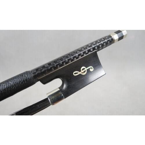 1pcs professional braided black Carbon fiber black hair 4/4 violin bow