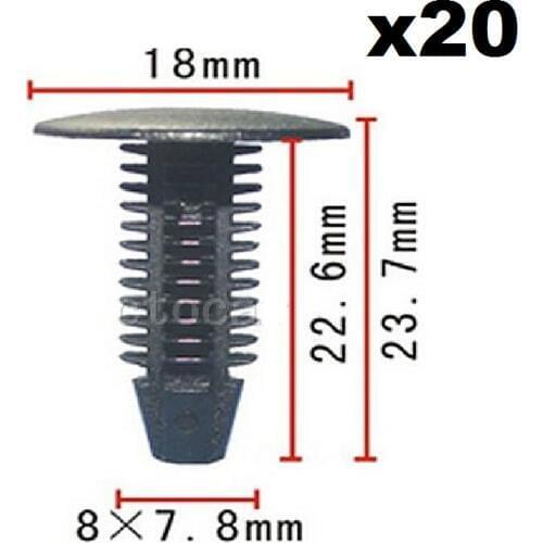 20pcs Radiator Yoke/Fender Bumper Shield Retainer Clip For Ford 1595864 6030441 For Mercury, For Mystique