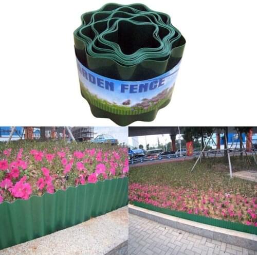 20cm*9m Garden Fence Plastic Lawn Edging Plant Border Decorations Flower Bed Border Garden Fence Panel DIY Fairy Garden Decor