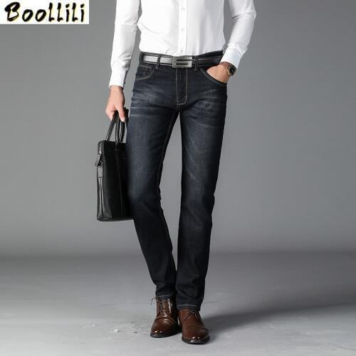2020 New Arrival Business Mens Jeans Fashion Brand Skinny Black Blue Stretch Thin Slim Trouser Cotton Casual Denim Pants