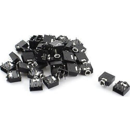 40Pcs 5-Pin 3.5mm Earphone Headset Stereo Jack Socket PCB Mount Connector