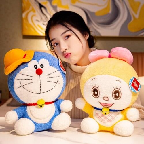 Anime Doraemon Stuffed Toy Kawaii Dorami Plush Doll Soft Animal Crossing Cat Peluche Pillow Decoration Gift For Kids Grilfrend